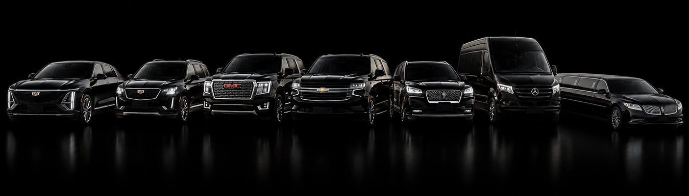 Black Sedan luxury fleet lineup